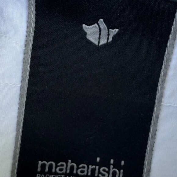 Maharishi Military Tunic Kurta Shirt Top Tumeric Long Sleeve Button Up XL White - Picture 4 of 5